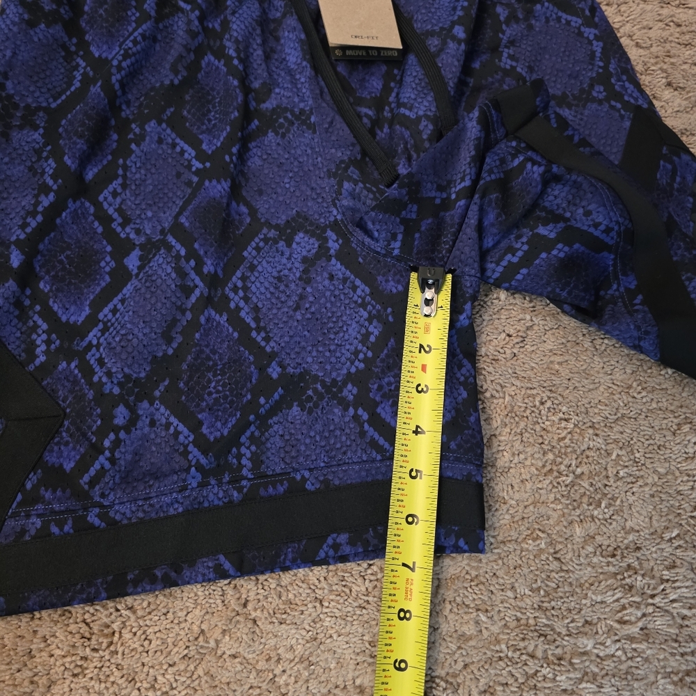 Nike Jordan Mens Dri-FIT Purple Black Snakepeint Mesh Diamond Shorts Size Medium - Picture 8 of 10